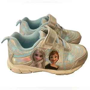 Disney Collection Frozen Toddler Girls Sneakers Blue Silver SZ 9